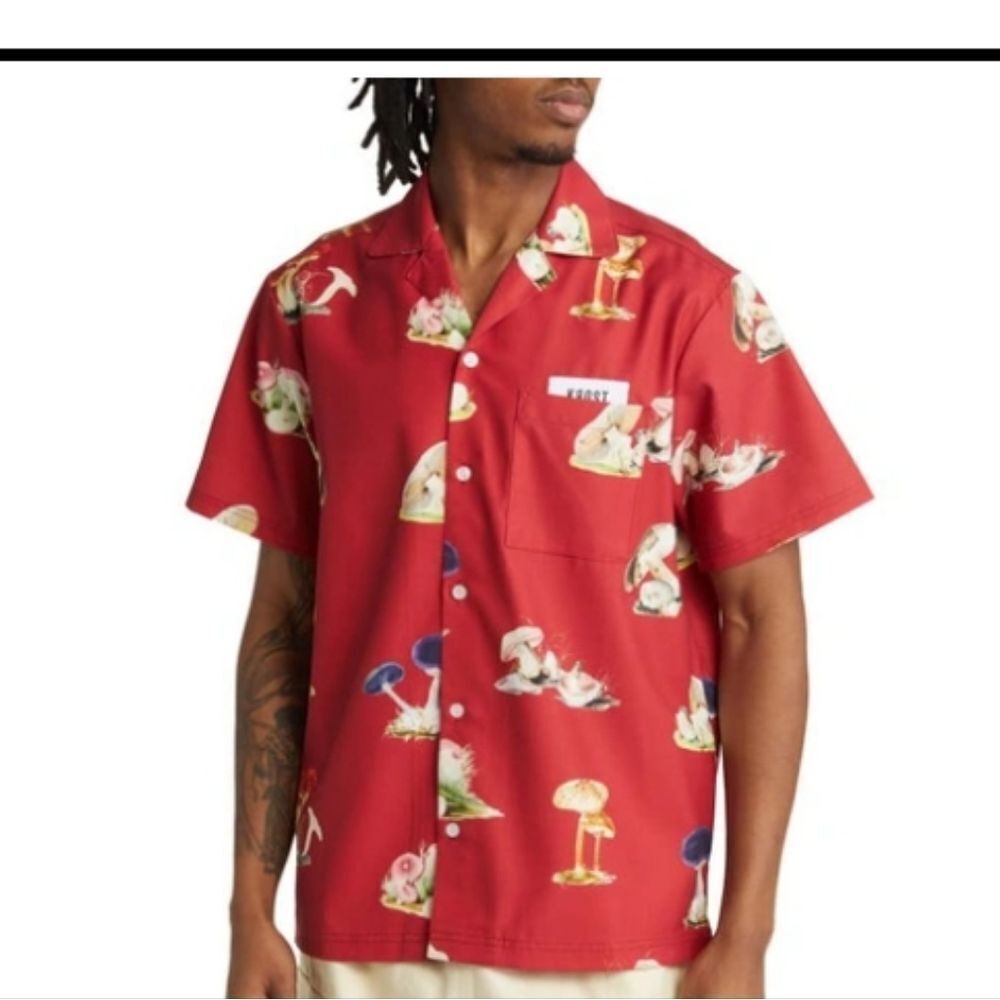 MAGIC MUSHROOM SHORT SLEEVE SHIRT BY KROST - MEN'S SIZE MEDIUM - NWOT - Picture 5 of 11